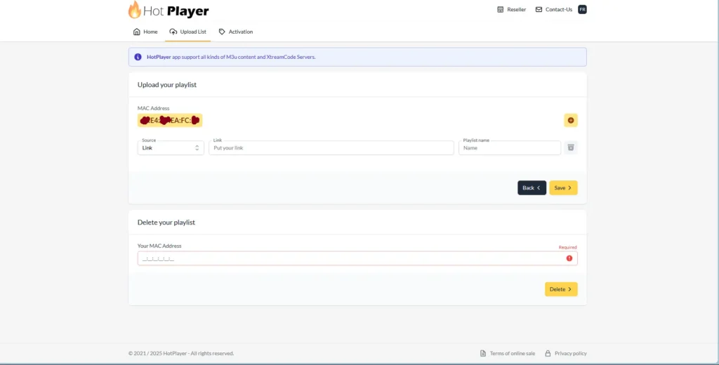 MAC Pour Installer Hot IPTV Player playlist m3u