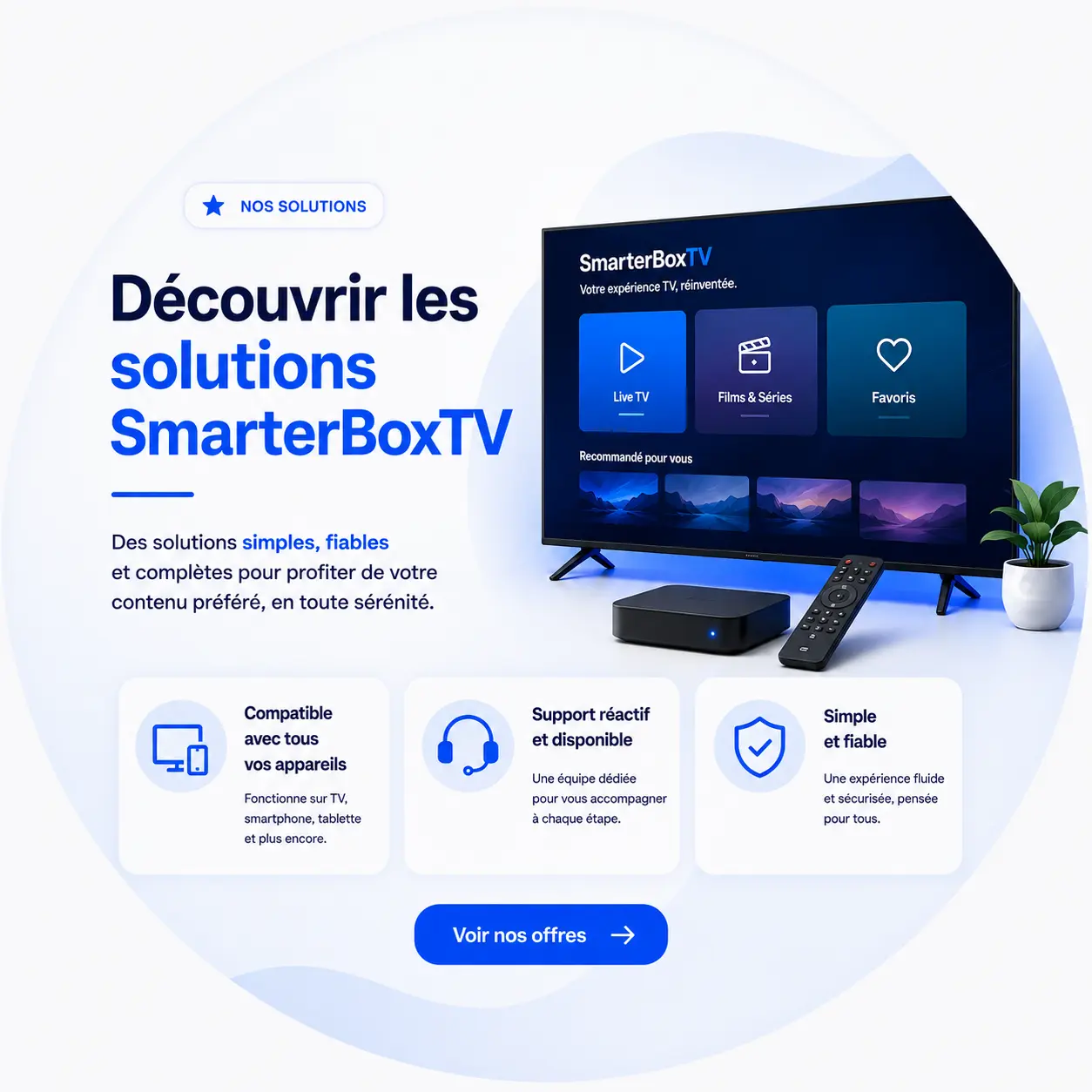 Découvrir les solutions SmarterBoxTV 3